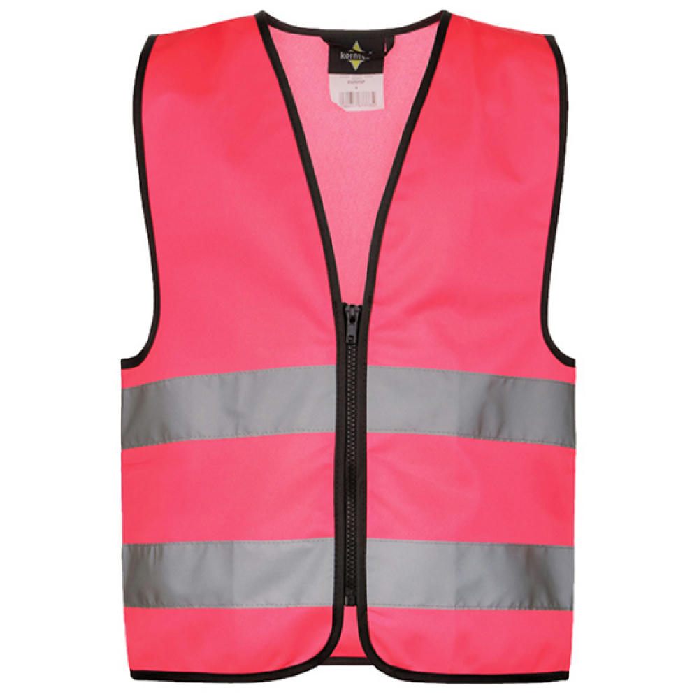 Kids´ Hi-Vis Safety Vest With Front Zipper Aalborg