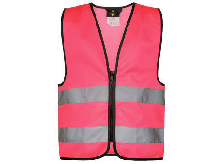 Kids´ Hi-Vis Safety Vest With Front Zipper Aalborg