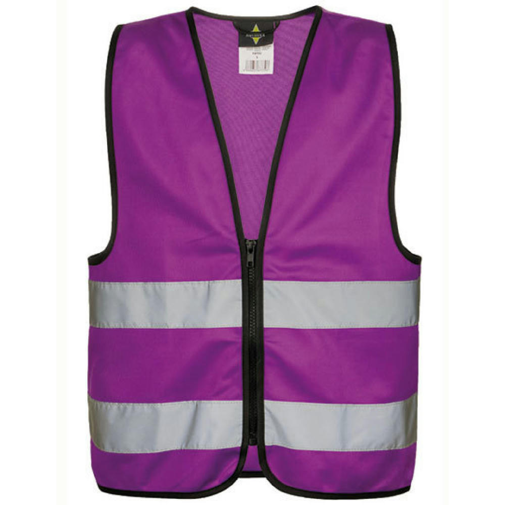 Kids´ Hi-Vis Safety Vest With Front Zipper Aalborg