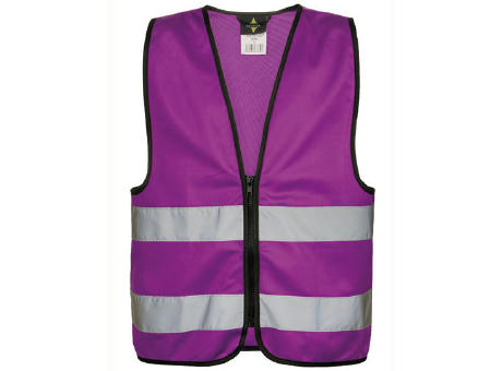 Kids´ Hi-Vis Safety Vest With Front Zipper Aalborg