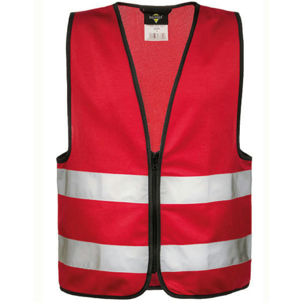 Kids´ Hi-Vis Safety Vest With Front Zipper Aalborg