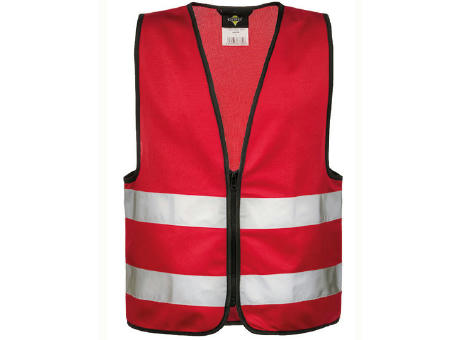 Kids´ Hi-Vis Safety Vest With Front Zipper Aalborg