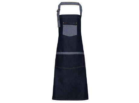 Domain Contrast Denim Bib Apron