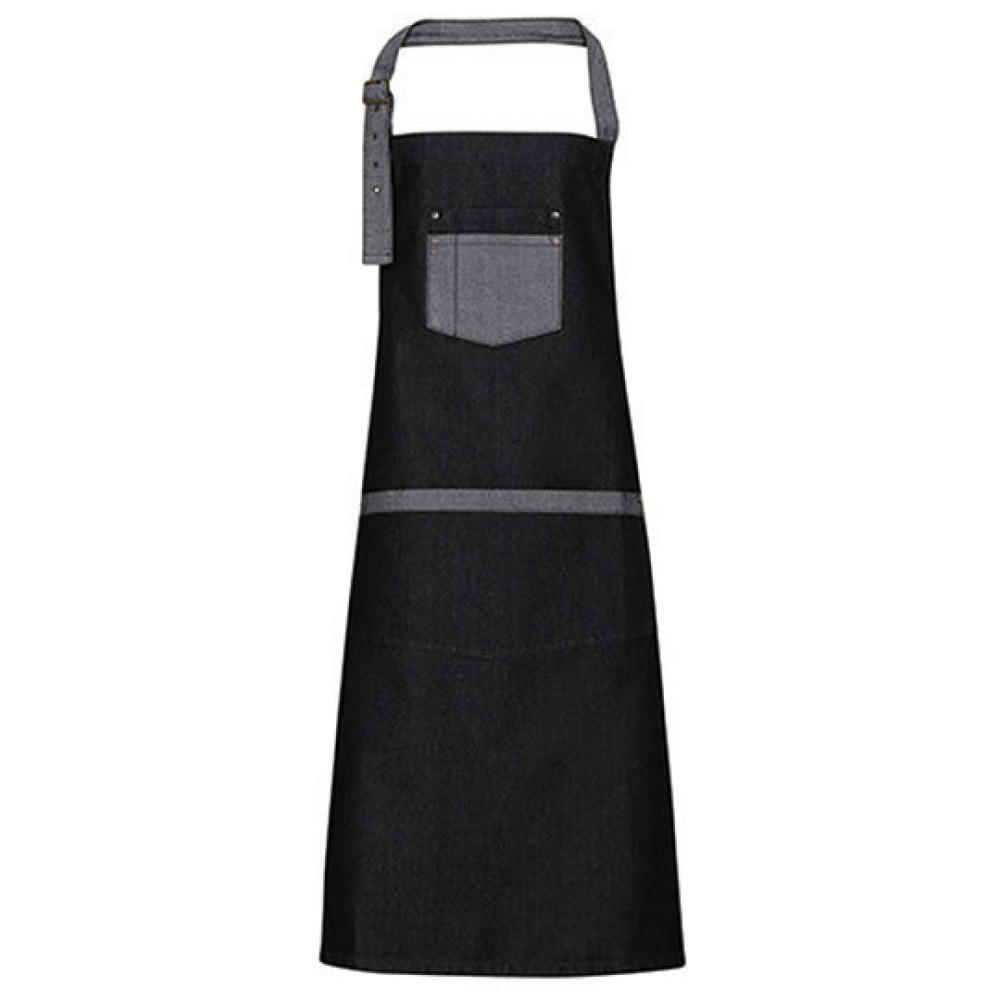 Domain Contrast Denim Bib Apron