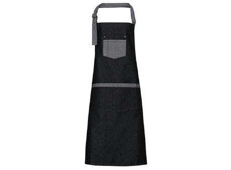 Domain Contrast Denim Bib Apron