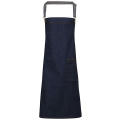 District Waxed Look Denim Bib Apron