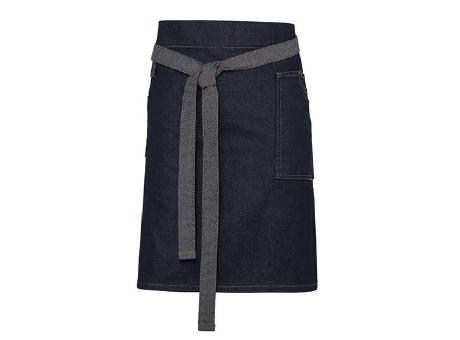 Division Waxed Look Denim Waist Apron