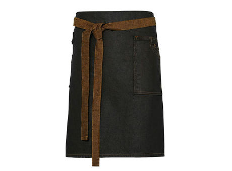 Division Waxed Look Denim Waist Apron