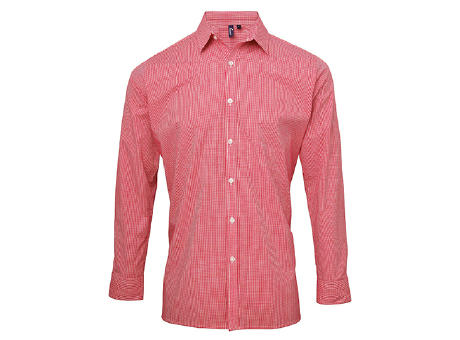 Men´s Microcheck (Gingham) Long Sleeve Cotton Shirt