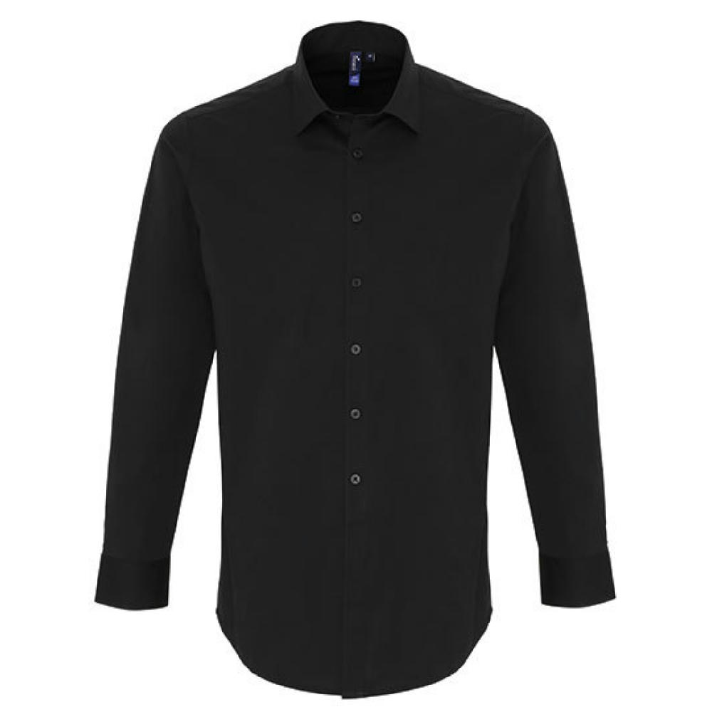 Men´s Stretch Fit Poplin Long Sleeve Cotton Shirt