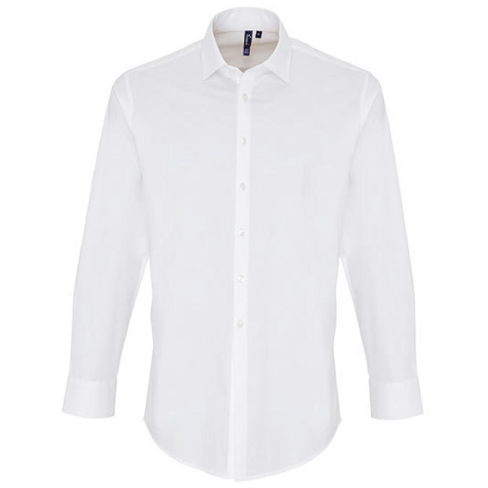 Men´s Stretch Fit Poplin Long Sleeve Cotton Shirt