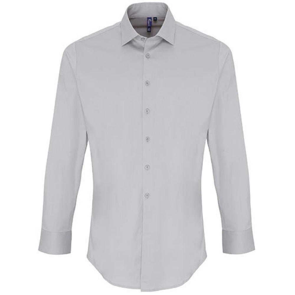 Men´s Stretch Fit Poplin Long Sleeve Cotton Shirt