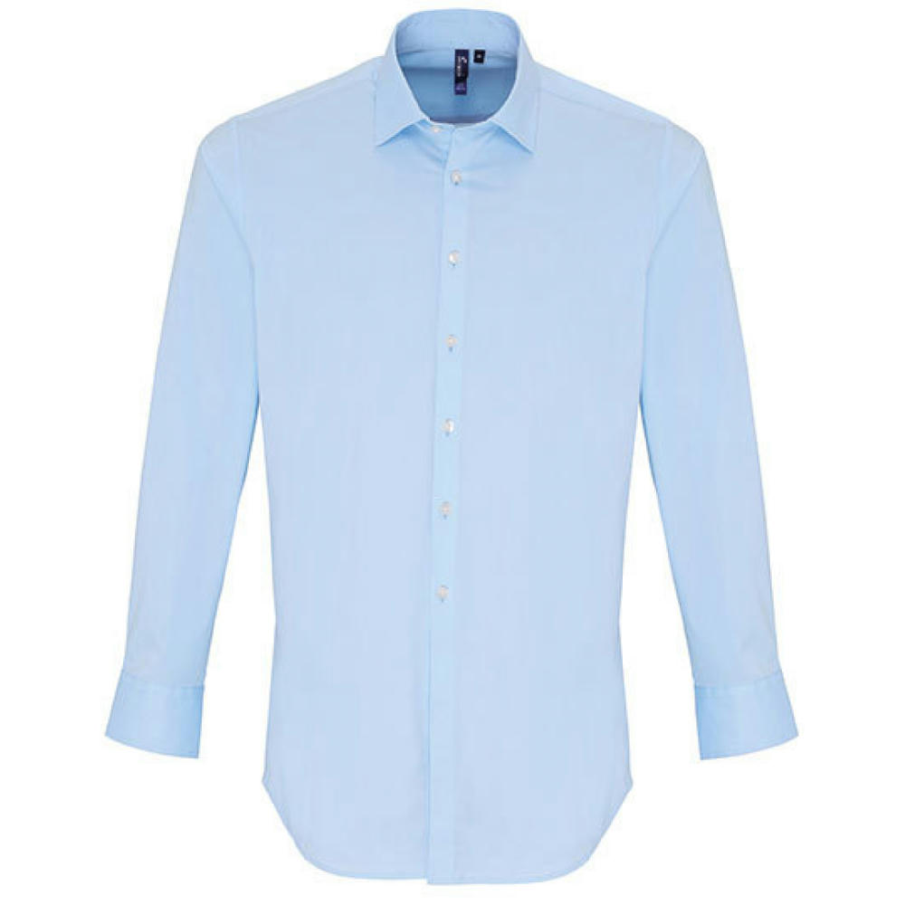 Men´s Stretch Fit Poplin Long Sleeve Cotton Shirt