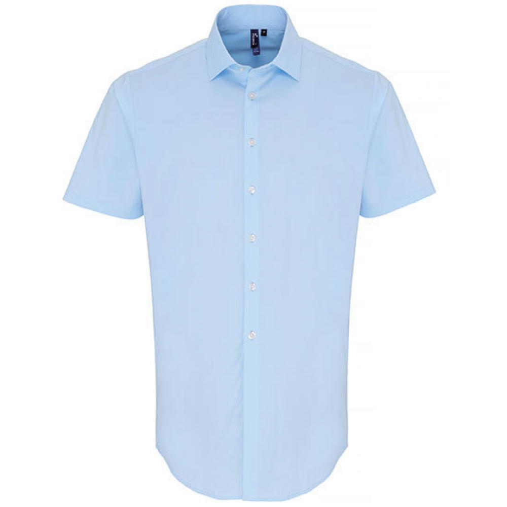 Men´s Stretch Fit Poplin Short Sleeve Cotton Shirt