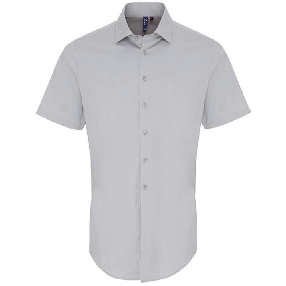 Men´s Stretch Fit Poplin Short Sleeve Cotton Shirt