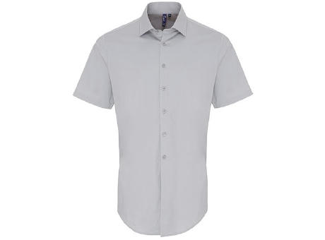 Men´s Stretch Fit Poplin Short Sleeve Cotton Shirt