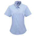 Women´s Microcheck (Gingham) Short Sleeve Cotton Shirt