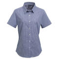 Women´s Microcheck (Gingham) Short Sleeve Cotton Shirt