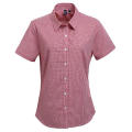 Women´s Microcheck (Gingham) Short Sleeve Cotton Shirt