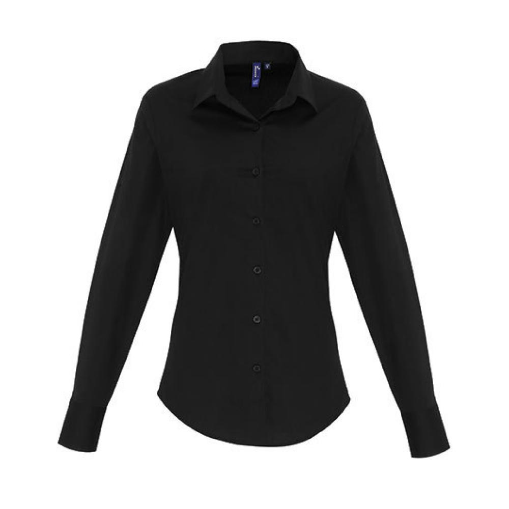 Women´s Stretch Fit Poplin Long Sleeve Cotton Shirt