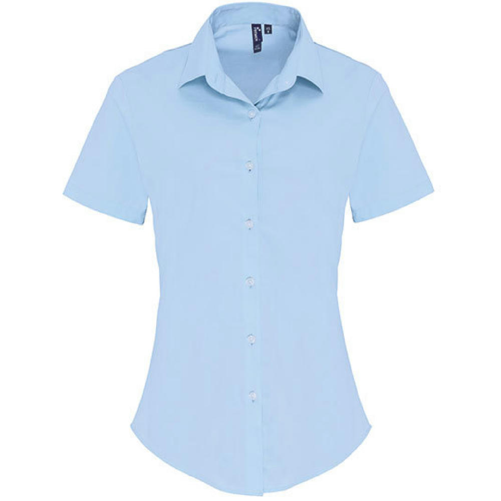 Women´s Stretch Fit Poplin Short Sleeve Cotton Shirt