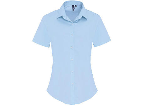 Women´s Stretch Fit Poplin Short Sleeve Cotton Shirt