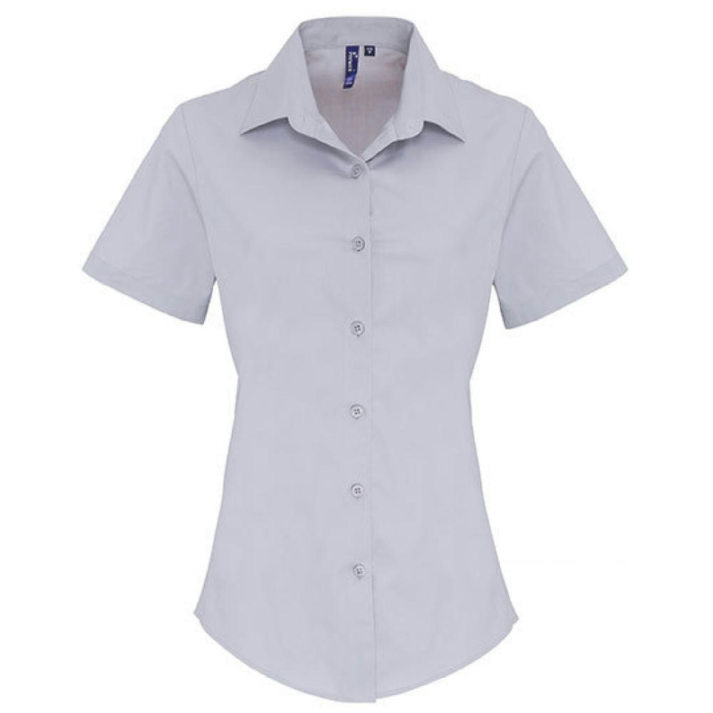 Women´s Stretch Fit Poplin Short Sleeve Cotton Shirt