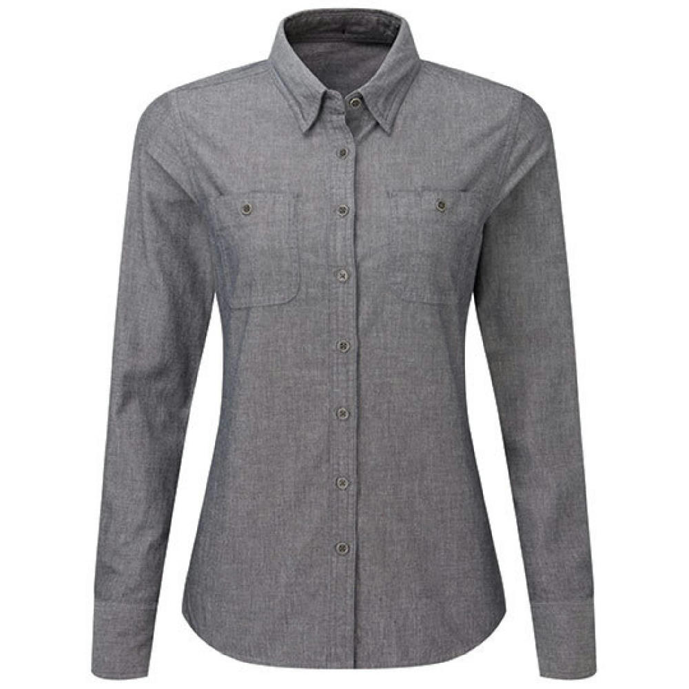 Women´s Organic Chambray Fairtrade Long Sleeve Shirt