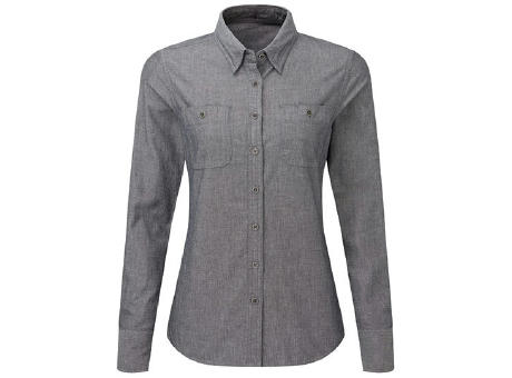 Women´s Organic Chambray Fairtrade Long Sleeve Shirt