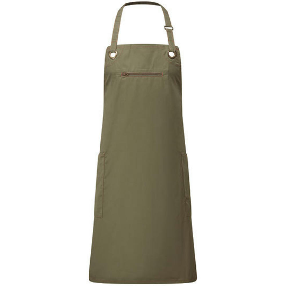 Barley' Contrast Stitch Sustainable Bib Apron