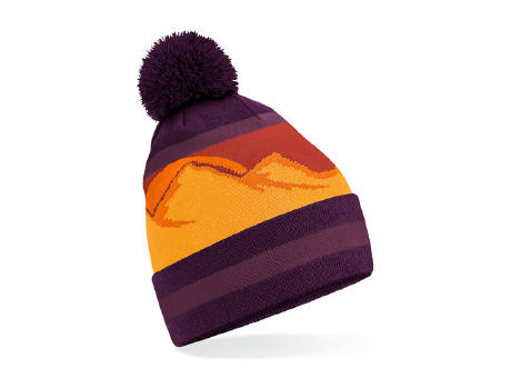 Mountain Peaks Pom Pom Beanie