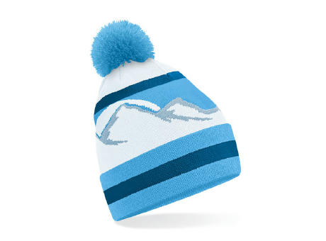 Mountain Peaks Pom Pom Beanie