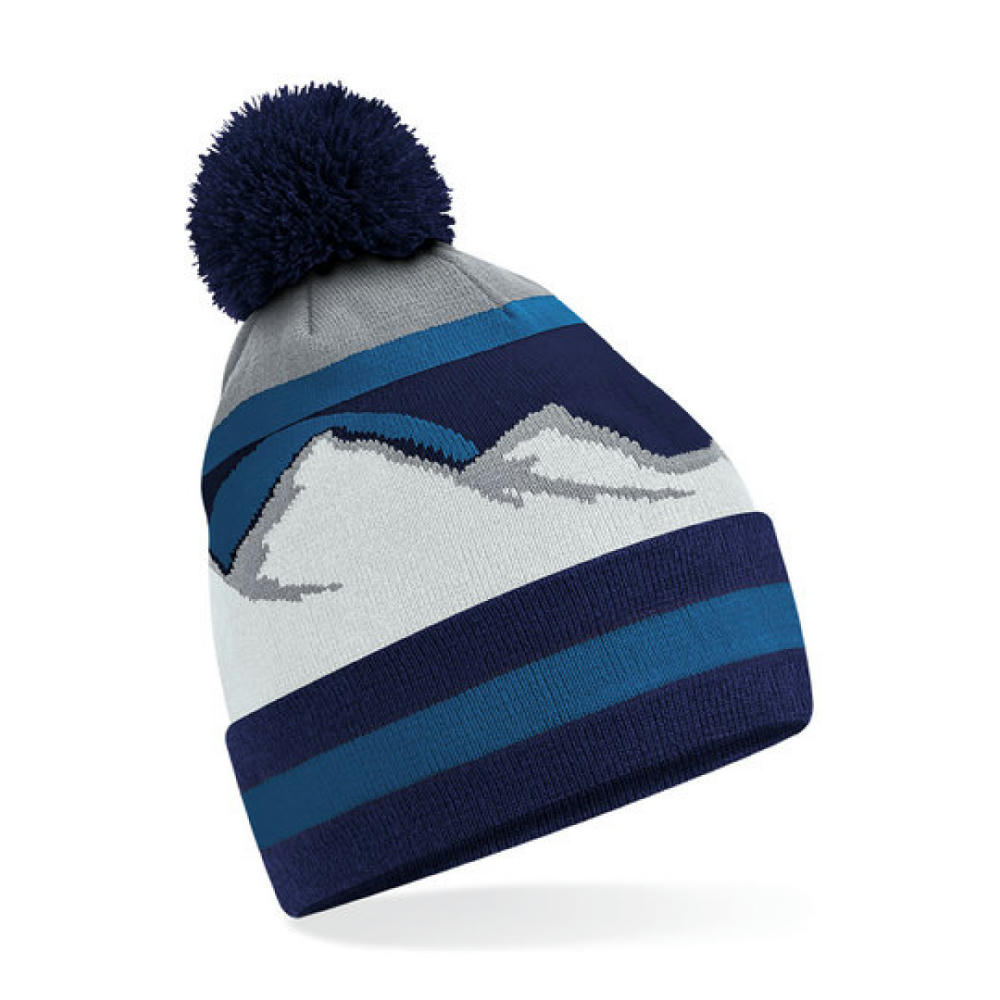 Mountain Peaks Pom Pom Beanie