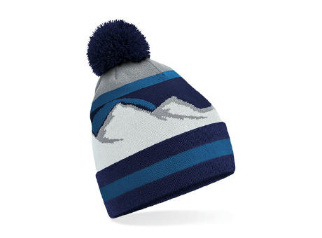 Mountain Peaks Pom Pom Beanie