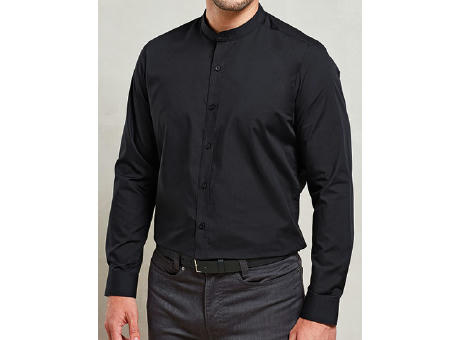 Men´s Banded Collar Grandad Long Sleeve Shirt