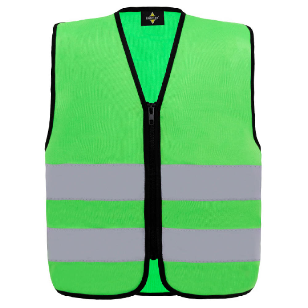 Kids´ Hi-Vis Safety Vest With Front Zipper Aalborg