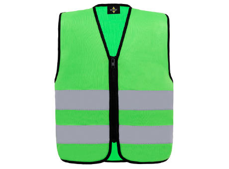 Kids´ Hi-Vis Safety Vest With Front Zipper Aalborg