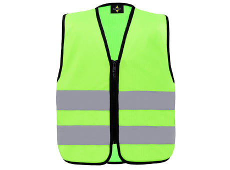 Kids´ Hi-Vis Safety Vest With Front Zipper Aalborg