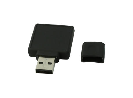 USB-Stick D02 gummiert USB 2.0 Flash Disk   1 GB Schwarz