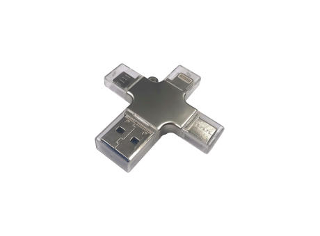 USB-Stick OTG F93 4 in 1 USB 3.0 COB   8 GB Silber