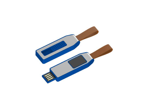 USB-Stick LED 04 USB 2.0 COB   1 GB Blau