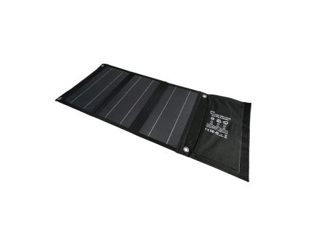 Faltbare Outdoor Solarmatte SM02 mit 3 Solarpanels und 21W Schwarz
