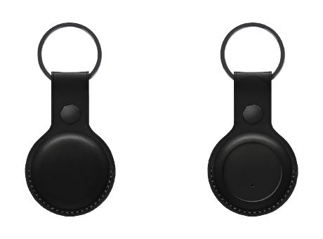 Bluetooth Keyfinder mit Kamera Fernauslöser und Echtlederhülle Schwarz