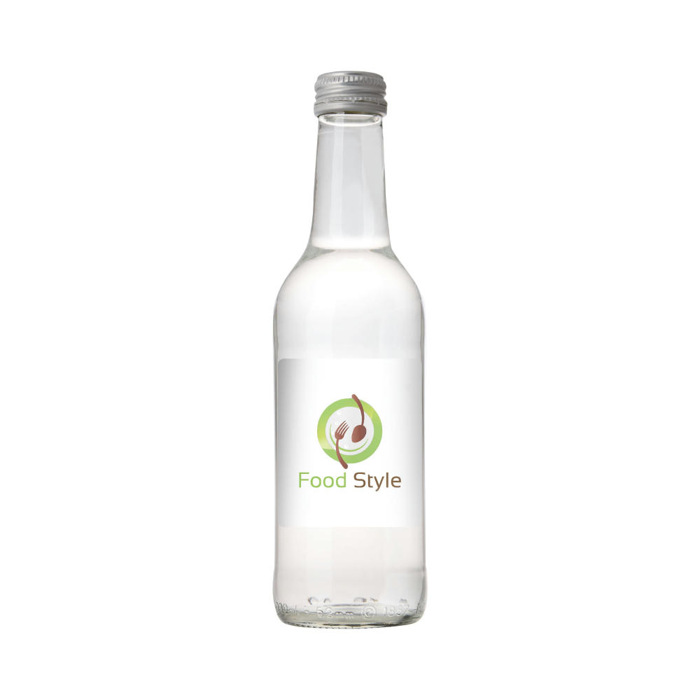 Glasflasche mit 330 ml Quellwasser