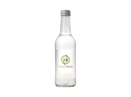 Glasflasche mit 330 ml Quellwasser