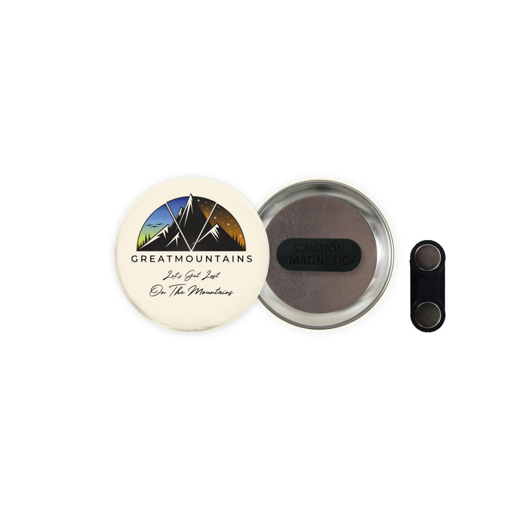Metallbutton 56mm mit  Kleidermagnet extra stark