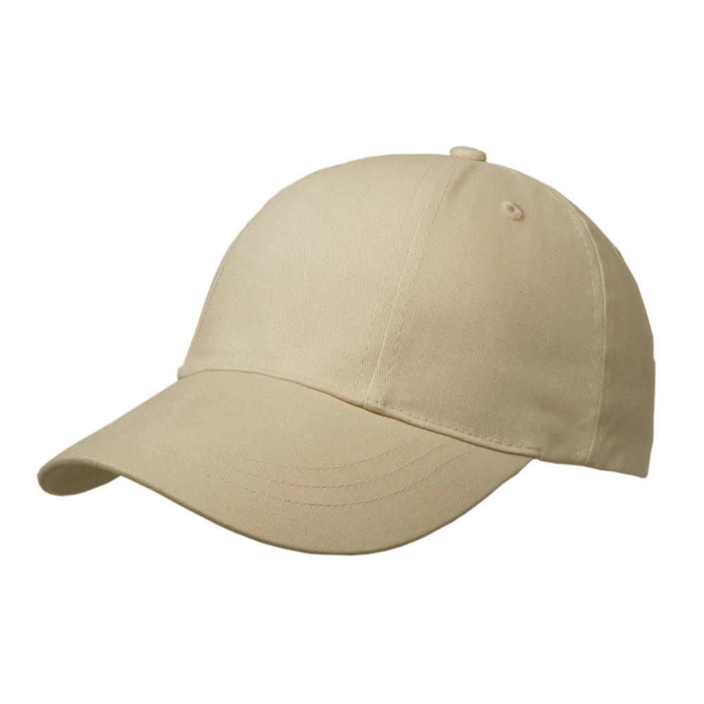 Brushed 6 Panel Cap, Turned Top