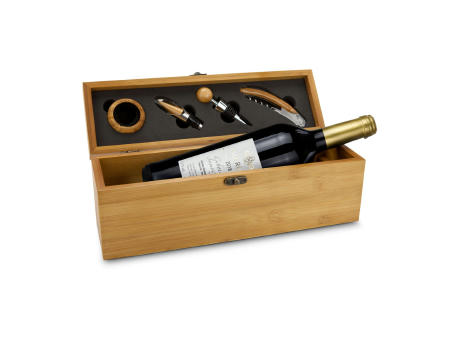 Geschenkset / Präsenteset: Wein in Bambuskiste