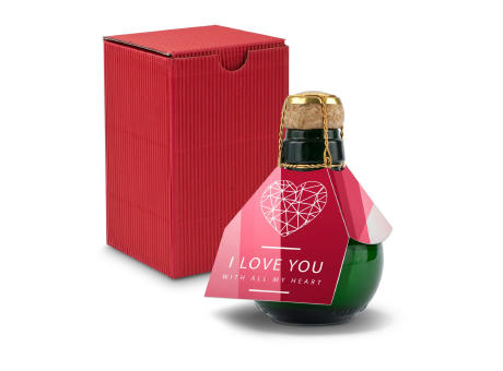 Kleinste Sektflasche der Welt! I love u - Inklusive Geschenkkarton in Rot, 125 ml