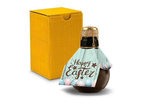 Kleinste Sektflasche der Welt! Happy Easter - Inklusive Geschenkkarton in Gelb, 125 ml